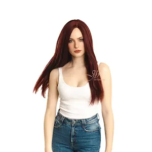 JBEXTENSION NANCY  26 inches Red Straight Women Wig NANCY