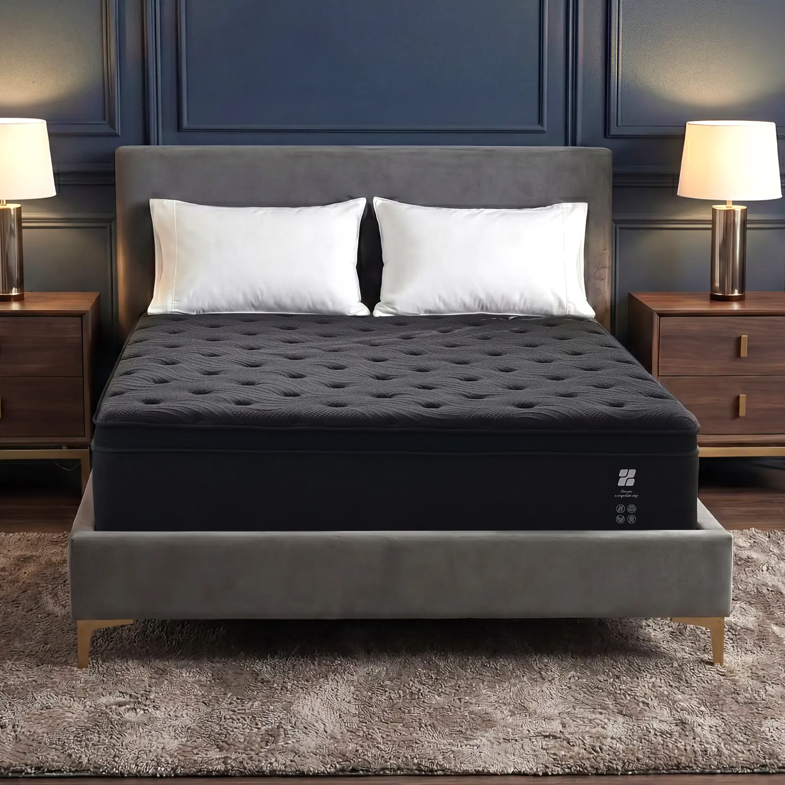 Medium Firm Memory Foam & Pocket Spring Hybrid Mattress in a Box - Pressure Relief & Motion Isolation (Twin/Full/Queen/King, 6/12/14/16 Inch) support edge pain mattress topper