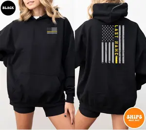 911 Dispatcher Sweatshirt | Thin Gold Line Flag Dispatcher Shirt | First Responder Gift | Personalized 911 Operator | Telecommunications