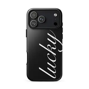 LUCKY 17 Aesthetic Phone | Shockproof for iPhone 17 16 15 14 13 12 11 Series| Typography Phone | Trend 2025 Phone | Cool Gift for Her, Him full cute gingerbread pro-max Compatible Holiday protection protective dust proof grade durable tpu  merch high-qual