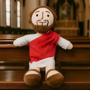 Jesus Plush Toy 12 Inch Soft Cuddly Stuffed Toy for Kids Adults, Huggable Stuffed Animal, Lovely Plush Gift Religious Thanksgiving Christmas Christian Baptism Gifts Stuffed Animal