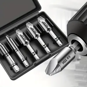 Damaged Screw Removal Drill Bit, High Speed Steel Double Easy To Take Out Side Drill Broken Screw Removal Tool, Bolt Extractor Set