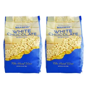 Waxness White Chocolate Film Hard Wax Beads 2.2 Lb / 1 Kg - Pack of 2 - For Hair Removal -  Natural Resin Base For All Hair Types - Creamy - No Strips Needed