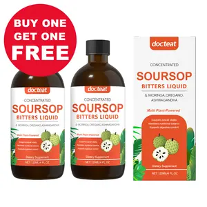Soursop Bitters Liquid for Gut Cleanse, Detox, Digestive Health & Immune Support – Natural Formula with Moringa, Oregano, Ashwagandha & Soursop Leaves
