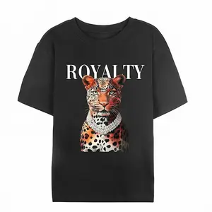 Fashion Leopard Graphic Tee Tshirt Casual Womenswear Streetwear Cotton Crewneck Essential Piece Print Top Soft Style Trend Summer Shortsleeve Breathable