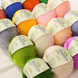 10 Balls of High-Quality Bamboo Fiber Yarn, Soft and Comfortable, Ideal for Knitting and Crochet, Perfect for Beginners, Multi-Color Choices, Yarn Set