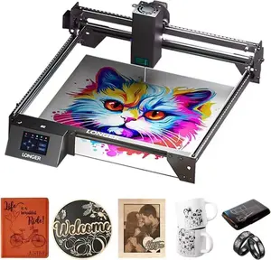 Longer New Upgrade RAY5 20W Laser Engraver 20000mW Output 32-bit Motherboard, 130W CNC Laser Cutter ，App Offline Control, DIY Engraver Tool for Metal/Glass/Wood