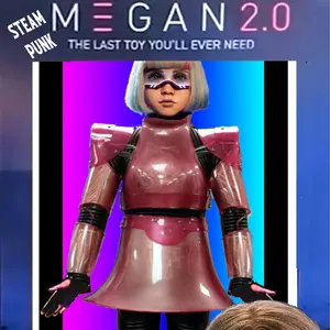 M3GAN 2.0 Funky robotics cosplay doll by RAD Art Design Studio - 4 Feet 7 Inches Tall Collectible Figure Inspired by Movie M3GAN 2.0