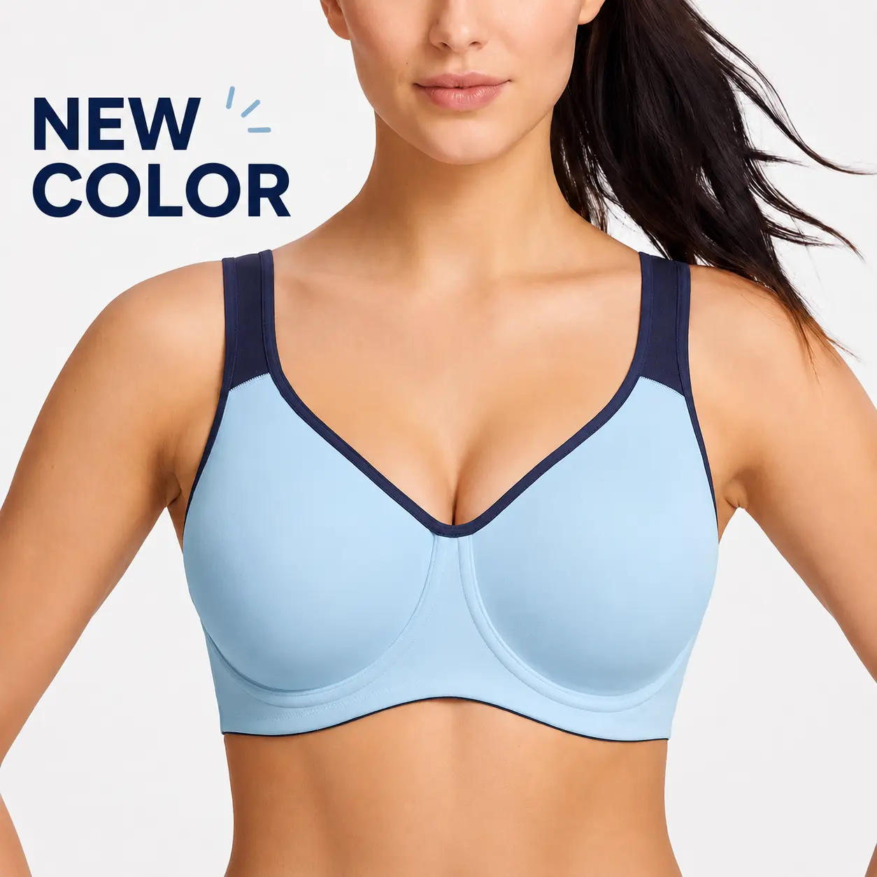 HSIA ComfyArc Hybrid Sports Bra Activewear Workout Bra for Plus size Women Soft Support Non-Padded Unlined Full Coverage, Wide Strap, Outside Underwire, Everyday Womenswear Training Bra Summer Athletic Wear，  #summerwins