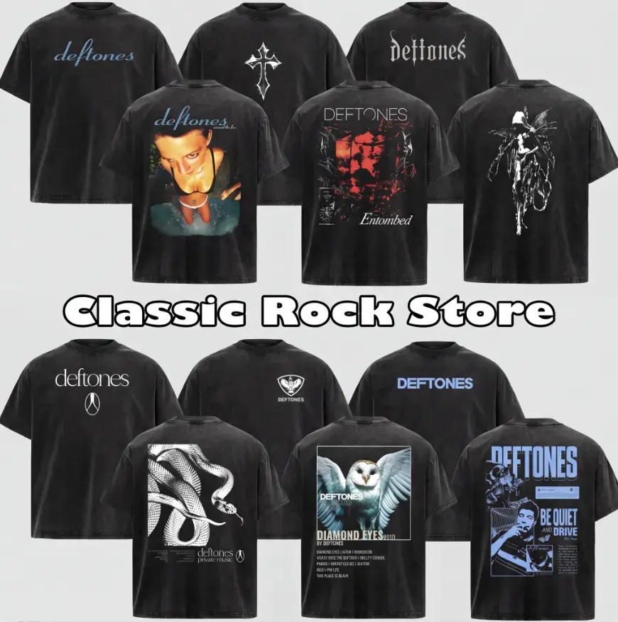 [PT 100%cotton] Retro Limited Deftones Entombed Heavy Metal , Deftones rock band , metal band , rock tour t-, alternative band merch, trending t-, 90s graphic tee, vintage graphic tee, grunge aesthetic , classic rock merch funny shirts humortee,Streetwear