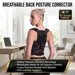Posture Corrector For Men Women And Students Adjustable Back Support Belt Invisible Lightweight Design For Daily Use At Home Office School Improves Slouching And Spine Alignment Breathable Fabric Comfortable To Wear All Day Long Perfect For Summer Use Enh