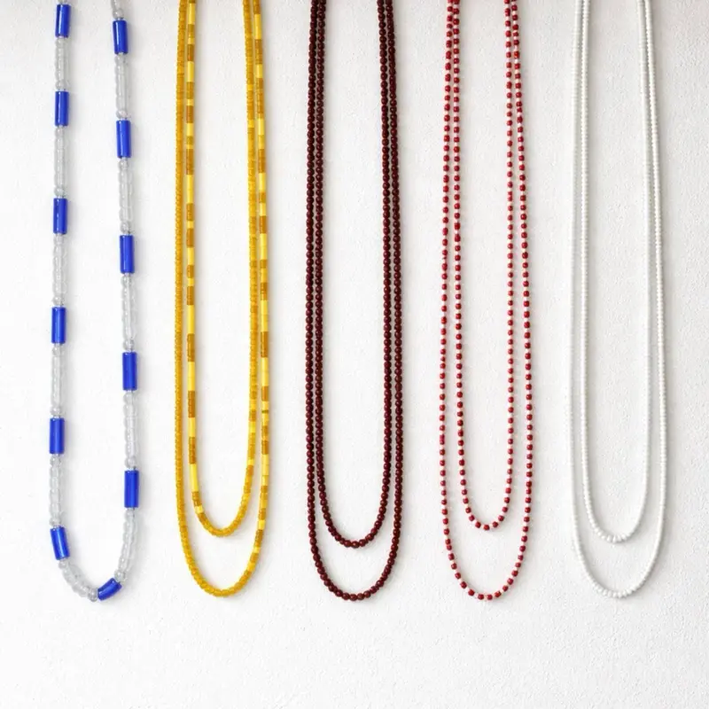 Collares De Orisha 5 Piezas Oshun, Elegua, Yemaya, Obatala, Shango Hecho a mano