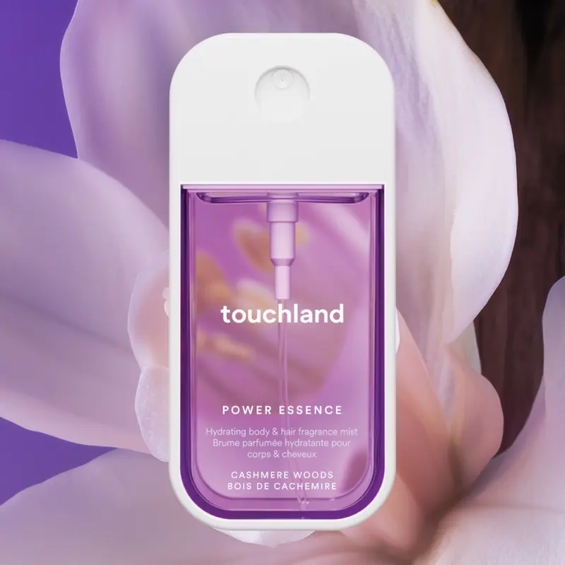 Touchland Cashmere Woods Power Essence Body & Hair Fragrance Mist, Skincare-Infused Fragrance, Layerable Scents