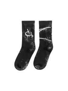 Aelfric Eden Spray Fade Chain & Monogram Mid-Calf Socks