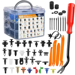 975Pcs Car Push Retainer Clips & Auto Fasteners Assortment 33 Most Popular Sizes Bumper Fender Rivets with Cable Ties Removeclip removal plier br ， clip removal plier br pitman，Plastic Car Clips Fastener Kit