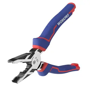 #SpringGlowUp WORKPRO 8" Linesman PRO Screw Extractor Pliers(Combination Pliers) with Unique Non-slip Jaws, Stripped Screw Remover Tool, Lineman Plier for Quickly Removal of Damaged or Rusted Fasteners