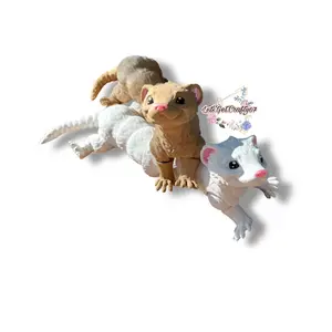 Ferret | Articulating 3d Printed Figurine.  Collectible Decorative Gift for Enthusiasts