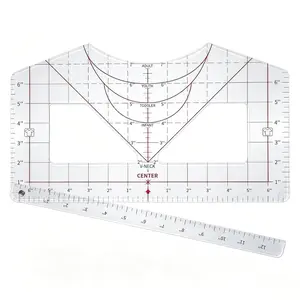 T Shirt Ruler Guide for Heat Press & Vinyl, Transparent PVC Shirt Measurement Tool to Center Designs  HTV & Sublimation Blanks, Craft Sewing Supplies and Accessories
