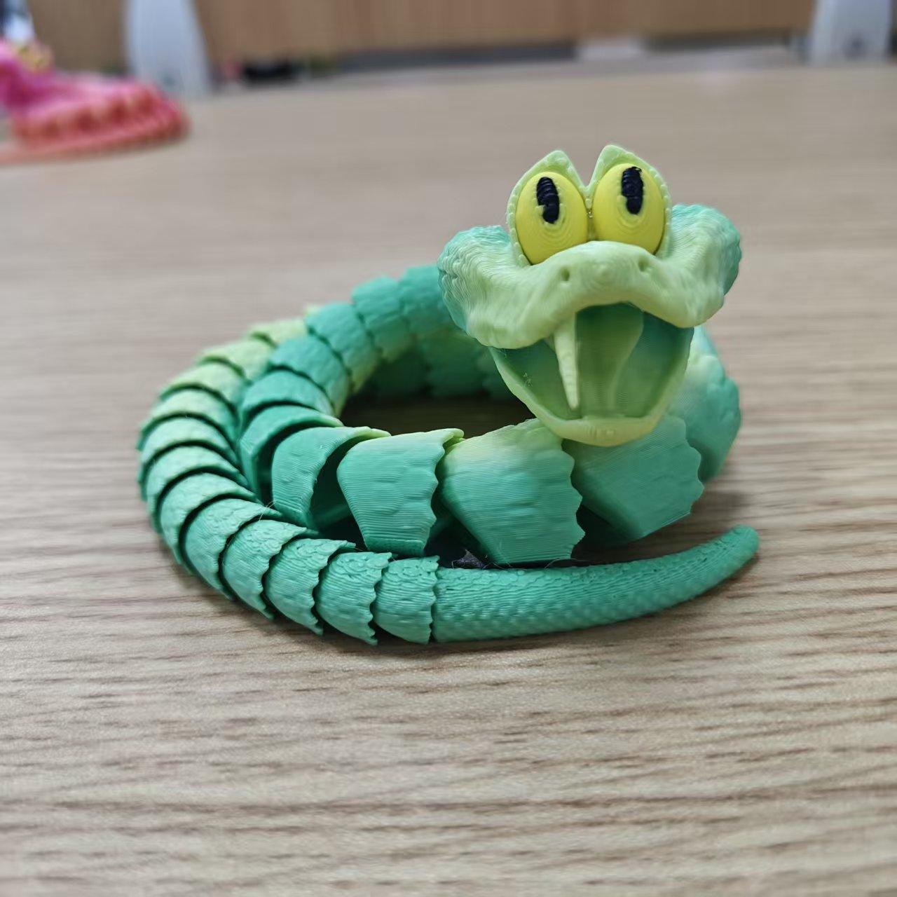 3D Printed "Zootopia 2" Cartoon GARY Snake Fully Articulated Movable Realistic Animal Model Gift Toy