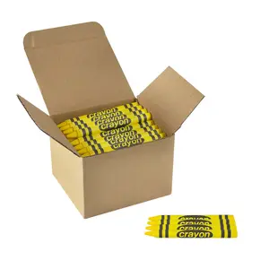 Lucky Art Crayonology 80 Count Single Color Crayons – Yellow Bulk Pack for Classrooms, Teachers & Party Favors | Non-Toxic ASTM Certified