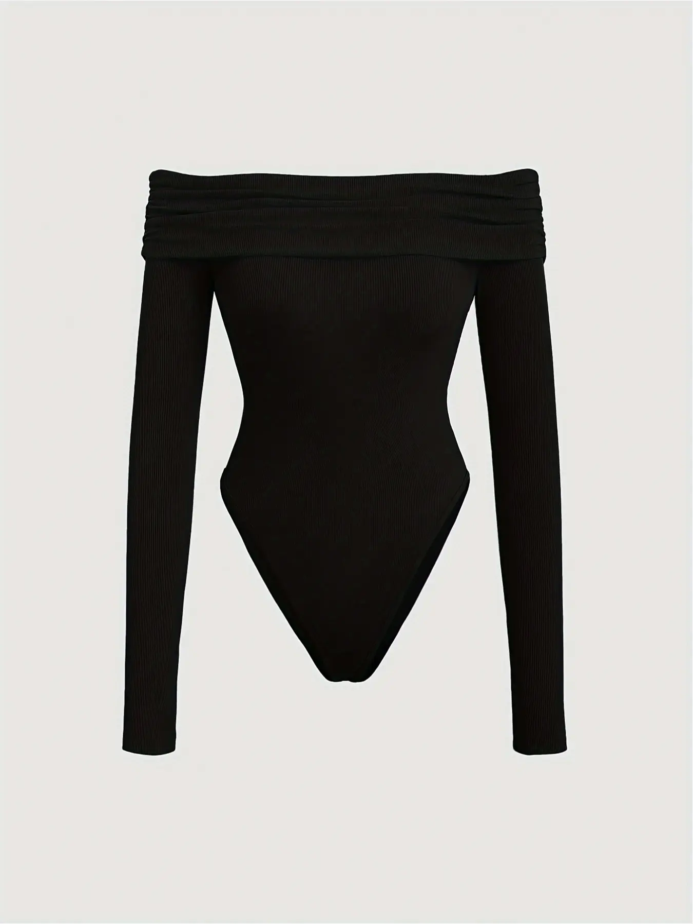 New fashionable women's elegant and special solid color tights, one-shoulder off-shoulder long sleeves, which further highlights the figure and waistline, Bodysuits