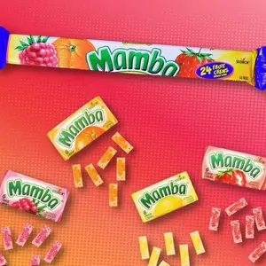 Fruit Chews, Mamba Flavored Chewy Candy for Quick Snacking