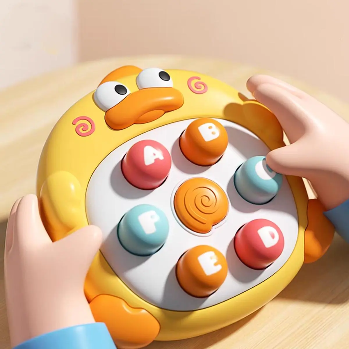 Funny Duck Design Fast Push Game Toy, Cute Sensory Early Education & Smart Toy, Preschool Learning Tool, Interesting & Stimulating Game Play, Perfect Gift for Game Players