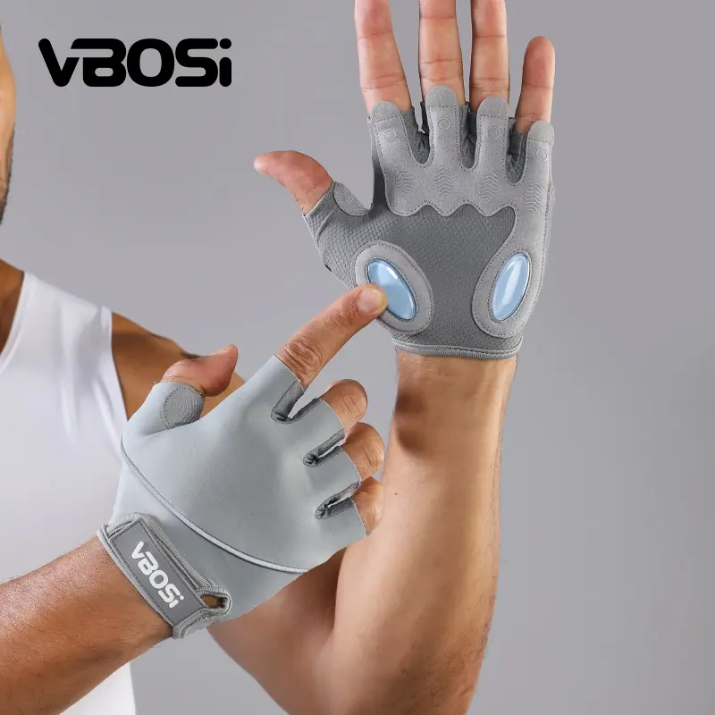 Exercise weightlifting gloves, 1 pair of non-slip and breathable fitness gloves, gym bodybuilding training gloves, men's and women's sports gloves, cycling gloves