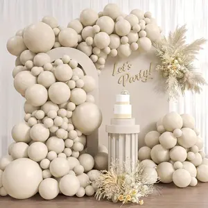 Vintage Sand-Colored Balloon Arch Kit, Retro Sand Balloon Set, Balloon Garland, Suitable for Wedding Decorations, Birthday Parties, 2026 Events, And Gende