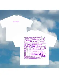 Rapper Dellafuente Pa Las Penas Dellafuenate Pa Las Alegr Í As Retro Casual High QualityUnseix T-shirt Summer Men's and Women's Fashion Trend Loose Large Top Comfortable and Breathable Round Neck Pullover Short Sleeve Y2K