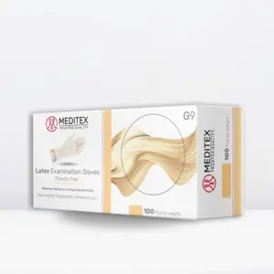 MEDITEX (G9) White Latex Gloves | 5 mil Exam Gloves | Powder Free Gloves