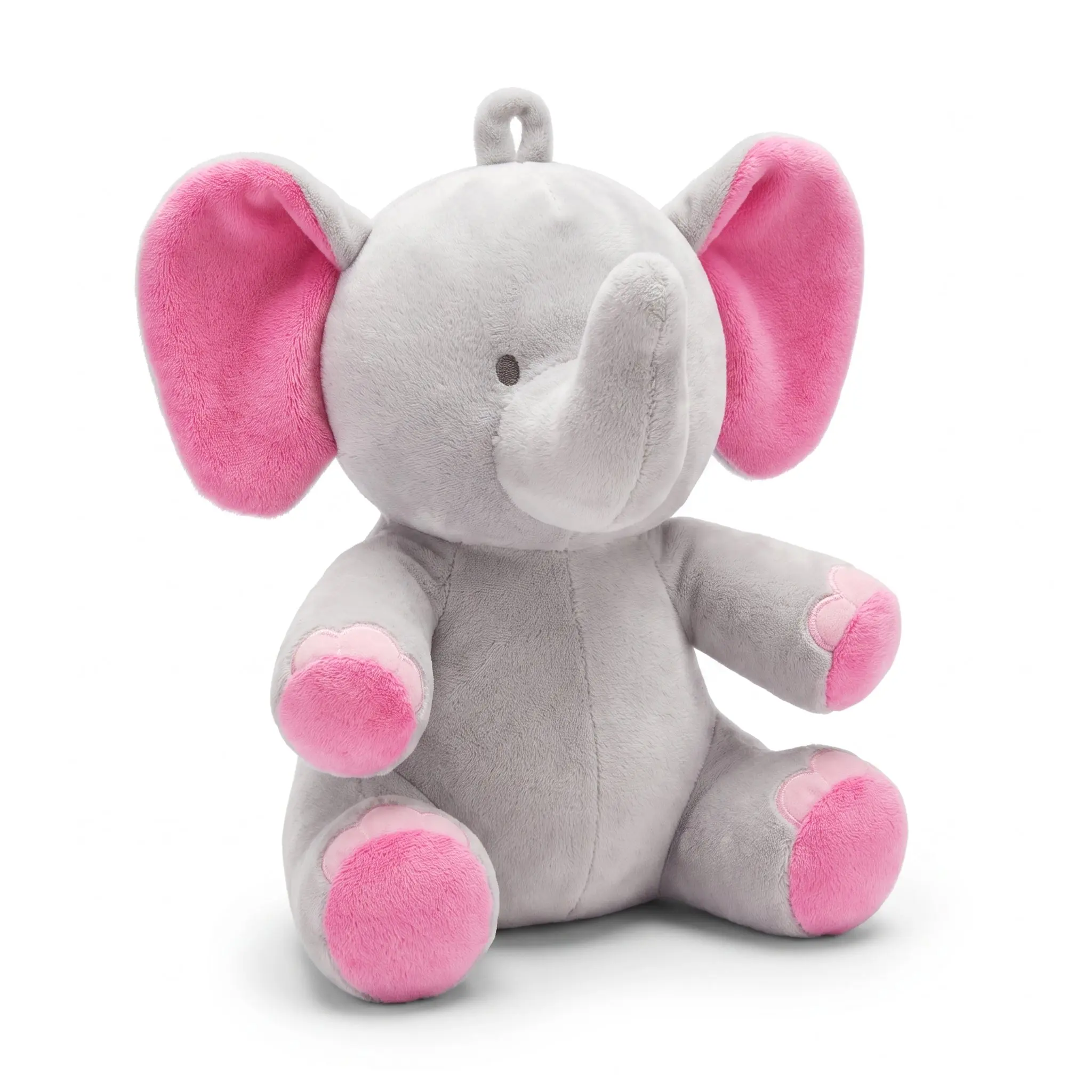 Elephant Plush Balloon Weight Accessory with Pink Accents