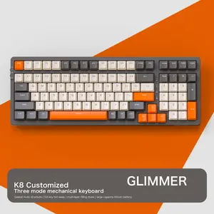 100-Key Wireless Mechanical Gaming Keyboard - Tri-Mode Connection, Full-Key Hot Swap, Lighting Effects, Gasket Muffler Structure for Laptops, Color Changing, Ergonomic