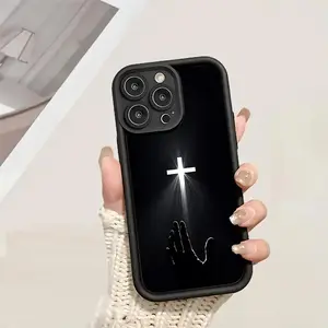 Cross Pattern Phone Case, Shockproof Phone Protective Cover, Phone Accessory Compatible with iPhone 11 12 13 14 15 16 Series, Protector, Cellphone, Smartphone