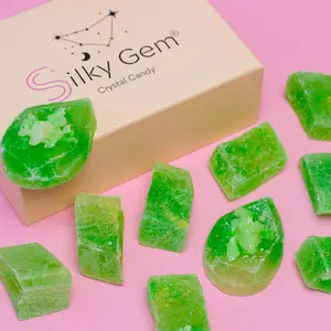 Silky Gem Crystal Candy - Coconut Pandan Jade - Handcrafted Crystal Candies - Perfect for Gifting & Sharing