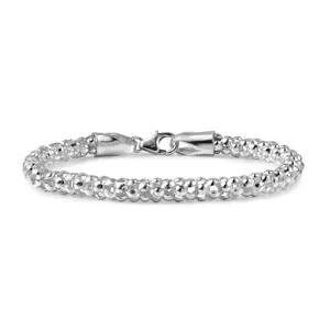 Popcorn Bead Chain Bracelet in Sterling Silver 7.25 In 8.90 Grams