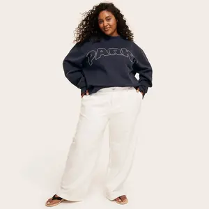 Women's High-Rise Boxer Sweatpants - Parke Cream 3X