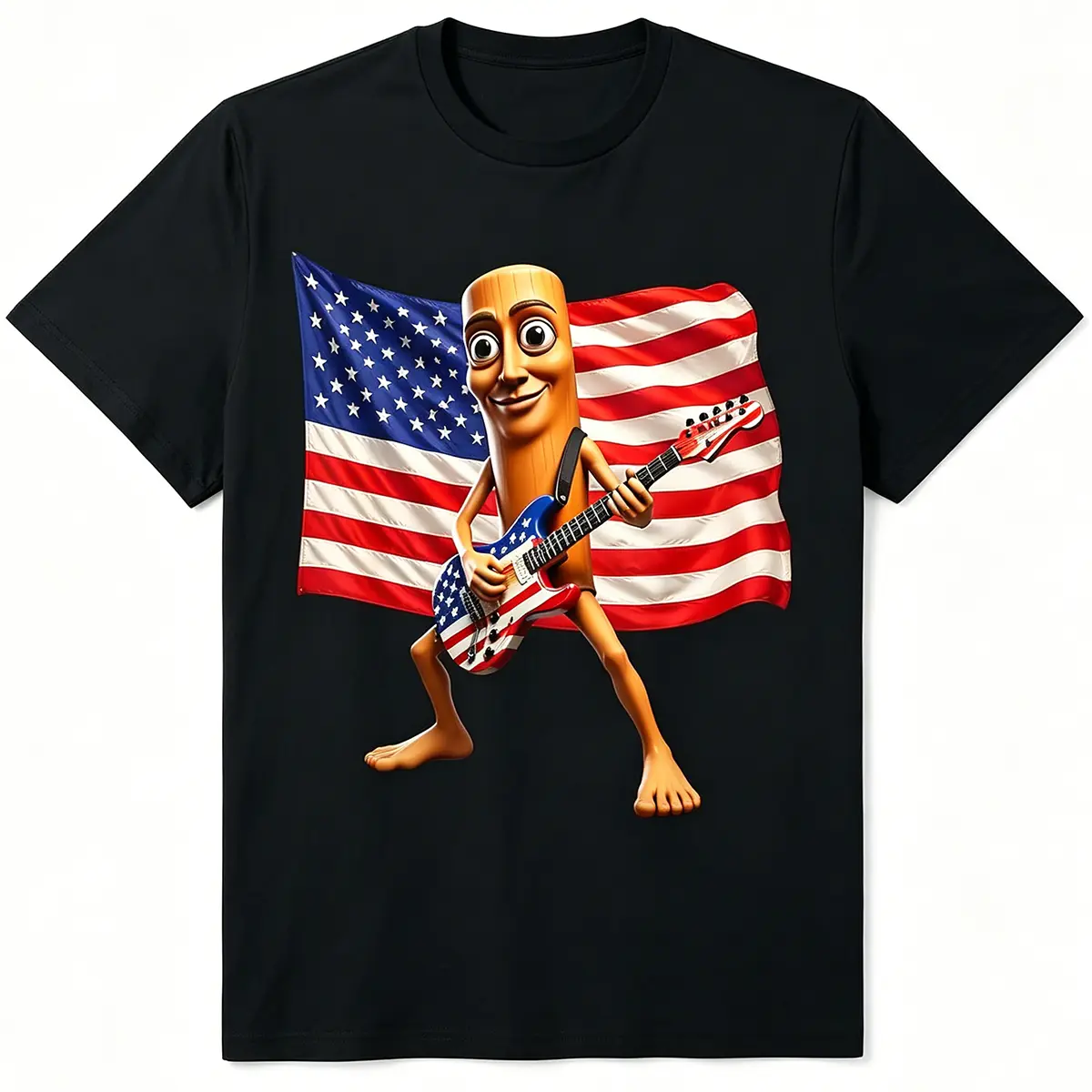 Men's Patriotic USA Flag Graphic T-Shirt, Menswear Short-Sleeve Round Neck, Breathable Cotton Fabric That Keeps You Cool
