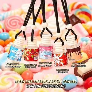 8ML Dreamy Delights Car Perfume, Marshmallow Cherry Flavor, Hanging String, Deodorizing Aroma Diffuser, Indoor Outdoor Use, Odor Removal