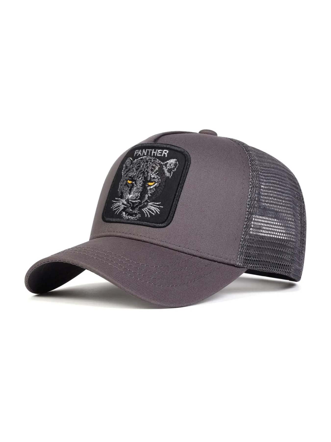 Panther Embroidered Baseball Cap, Casual Outdoor Sports Hat for Men & Women, Adjustable Sun Protection Cap for Daily Summer Beach Vacation Wear, Adjustable Snapback Cap, Animal Hats
