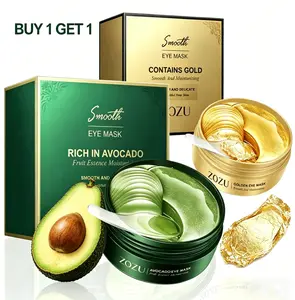 Buy 1 Get 1 Free ZOZU Avocado & Gold Under eye patches, Hydrating Moisturizing Hydrogel Eye Mask Set for Daily Skincares