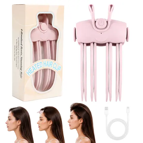 Heated Hair Root Lifter Brush,2-Temp Warm Settings, Rechargeable Portable Volumizing Tool for Fine Flat Hair, Easy-to-Use Styling Gift for Women