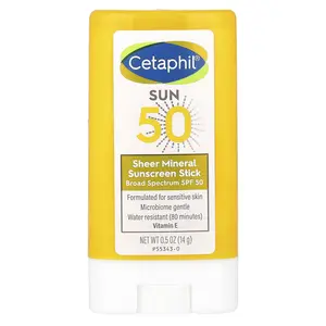 Cetaphil Sheer Mineral Sunscreen Stick, SPF 50, 0.5 oz (14 g)