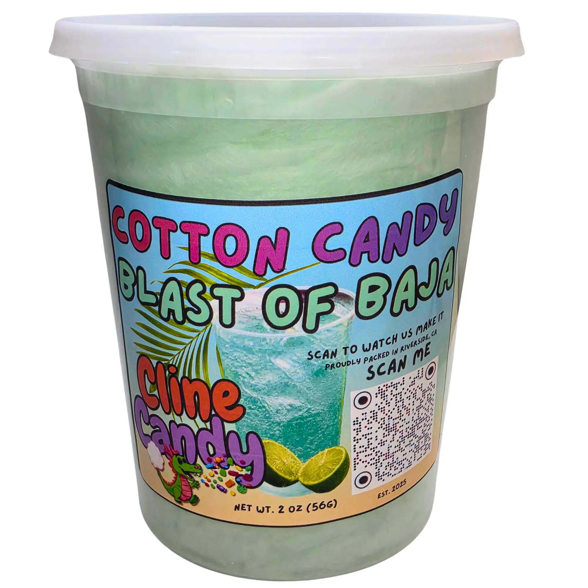 Handmade Large Cotton Candy Containers - Pick Your Flavor (20+ Options Including Blue Raspberry, Watermelon) - Natural Sweet Sugar Snack Candies, Made in Riverside CA