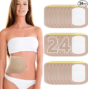 Castor Oil Pack Wrap, Castor Oil Patches Disposable, Organic Cotton Self-Adhesive Pads, Portable Anti Leakage No Wash