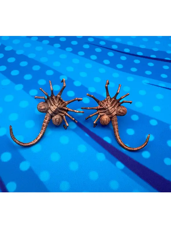 3D Printed Facehugger Earrings | Alien Movie Prop Replica Jewelry