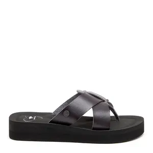 Women's Wilmer Black Platform Flip-Flops, Women's Shoe, Comfortable Footwear