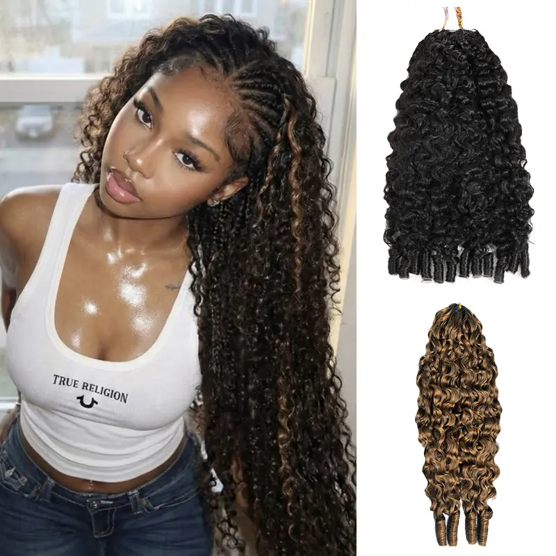 ISEE HAIR Pro-Mix Bundle Deal Burmese Curly Feather Crochet Human Hair Designed for Miracle Knots Pre Separated 50g/Pack Knotless Boho Braids Vacation Hair Plush Texture Time Saving Wear Summer Vibe #TikTokShopBackToSchool #SohoChic