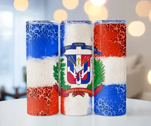 Tumbler Dominicano 20oz / Vaso de 20oz Personalizado / Guarda el Frio y el Caliente Por mas de 12 horas