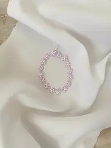 Handmade Beaded Flower Phone Charm Lavender Elegant Floral Design for Personalizing Your Device Subtle Chic Accessory